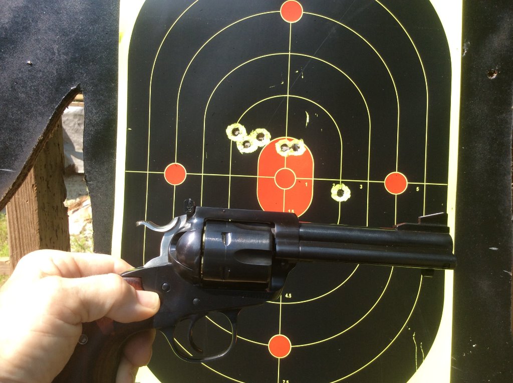 first shots with 44 special 240 gr and 5.0 red dot powder.jpg