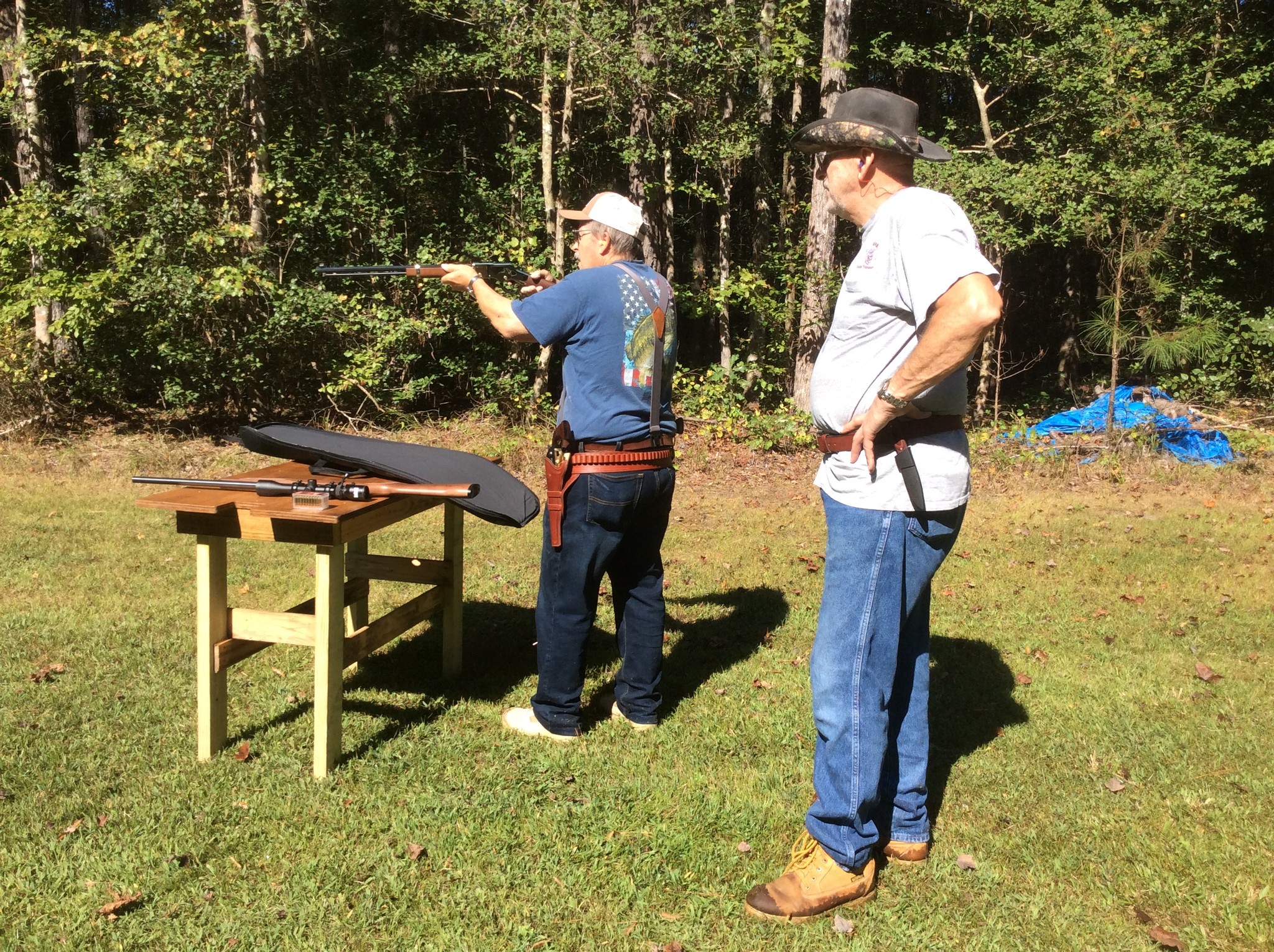 new member of our group with his new Henry .177 cal. Henry lever rifle.jpg