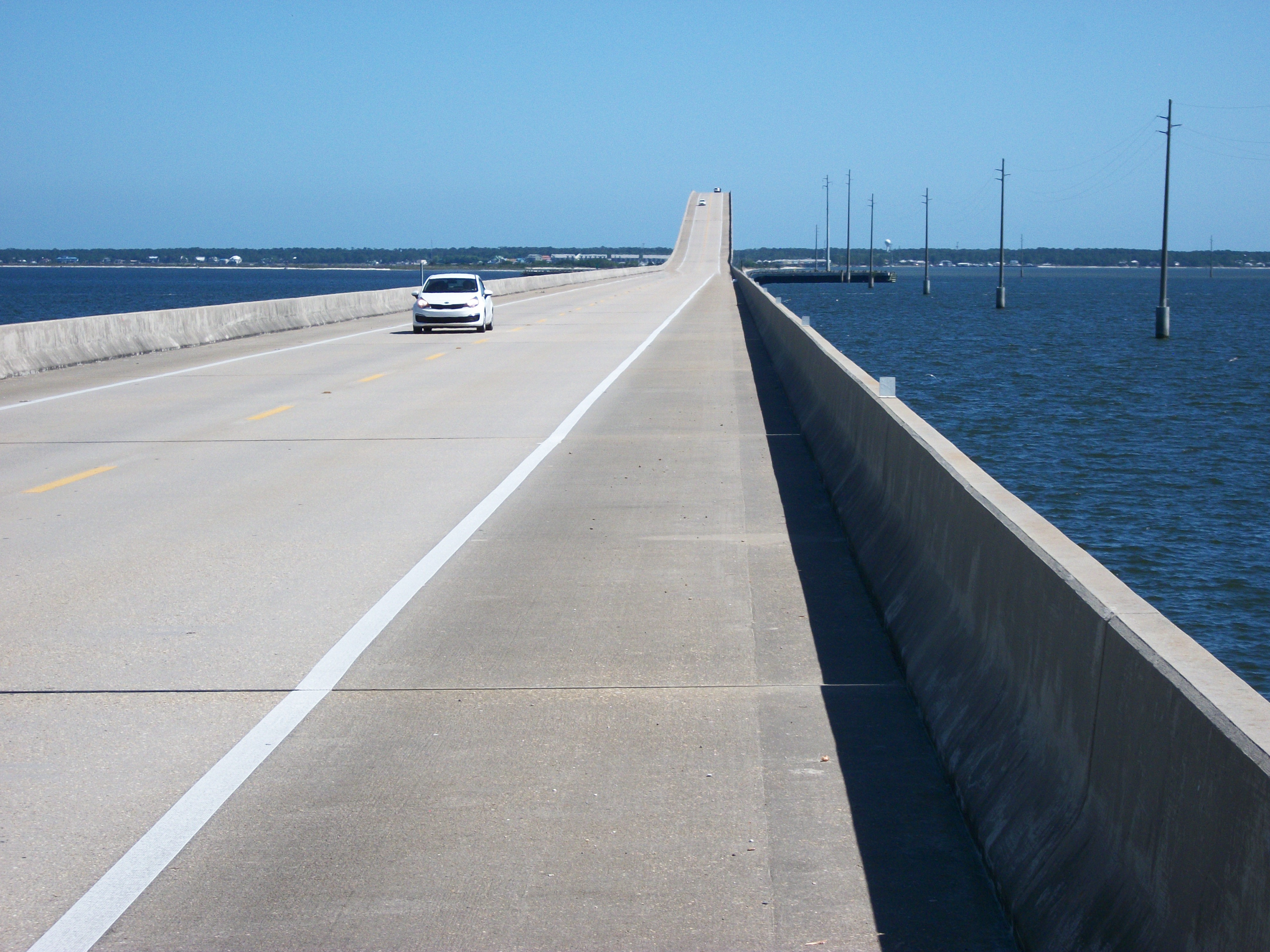 The bridge to Dauphin Island in Mobile bay.  It's a climb.