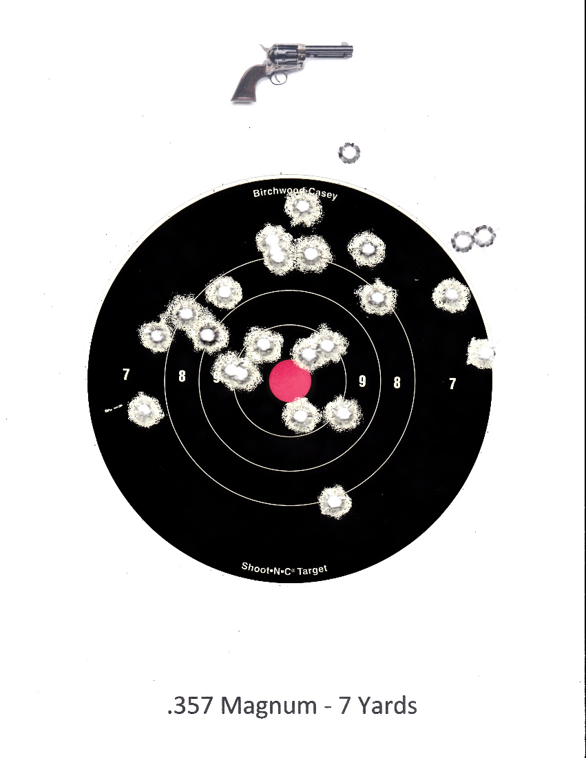 25 Rounds - 6 inch target at 7 yards