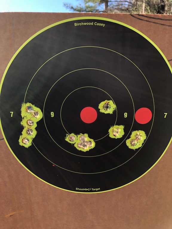 For some reason I used a six o’clock hold on this target. I normally cover the target with the bead.