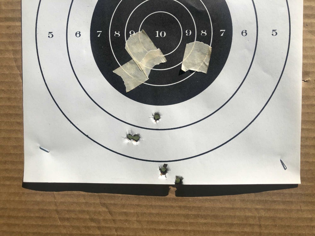 158 gr. Nosler at 35 yds