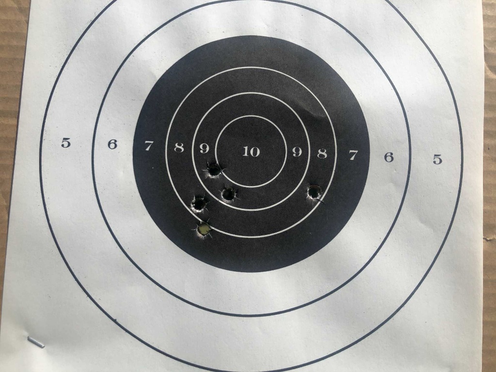 125 gr. Speer at 35 yds.