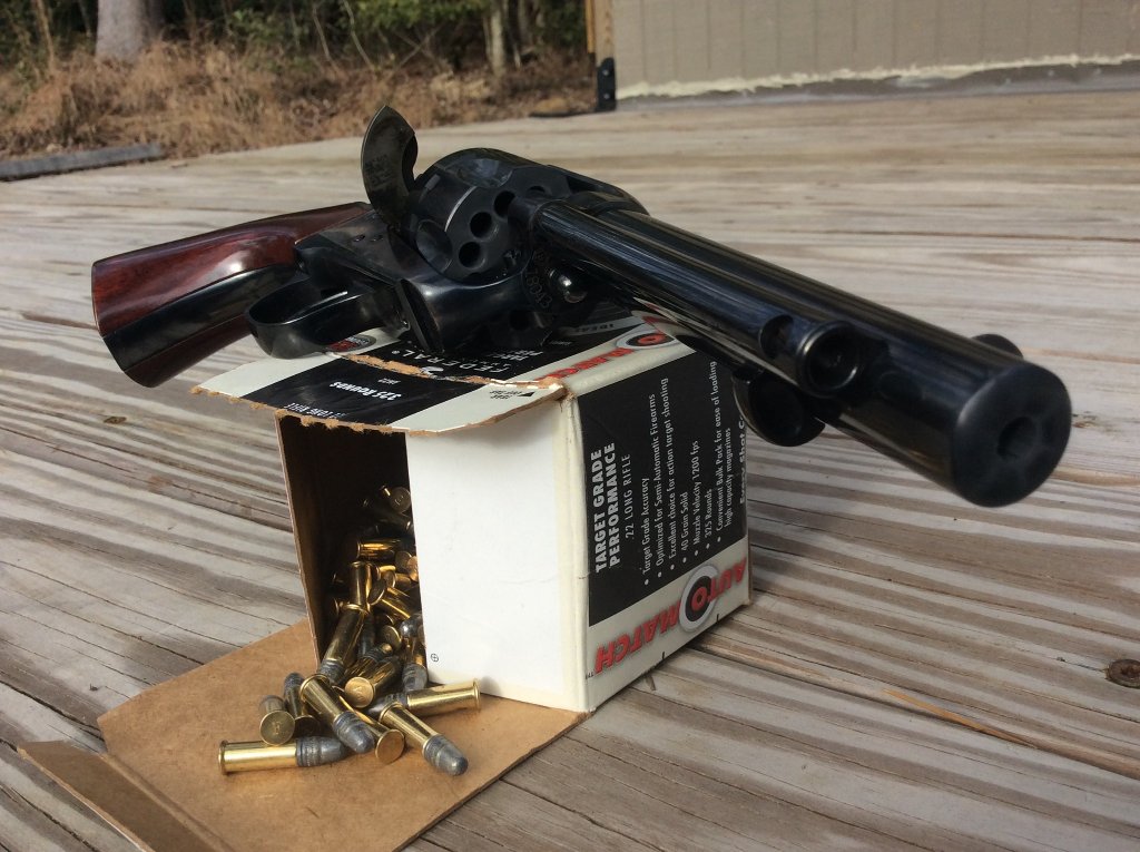 A dirty dozen 22 chambers  Cattleman 22 SA revolver.jpg