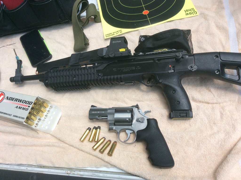HiPoint 45 Carbine and SW 629 44 mag.jpg