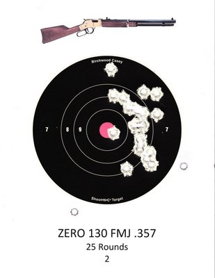 Henry Big Boy 357 @ 75 ft. Target 2