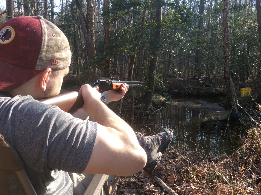 plinking with Henry 22 Pump.... Chad and I enjoy great day.jpg