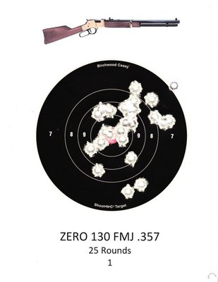 Henry Big Boy .357 6" target at 75 feet