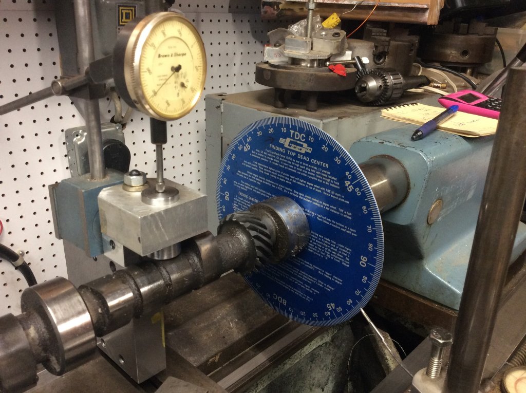 Checking out an original 1970  426 Street Hemi cam for timing events. 10,000 miles on this cam.jpg