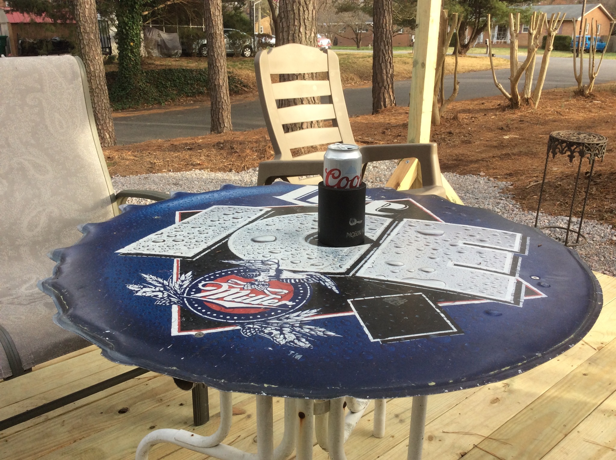 made a table from an old sign I had for years.jpg