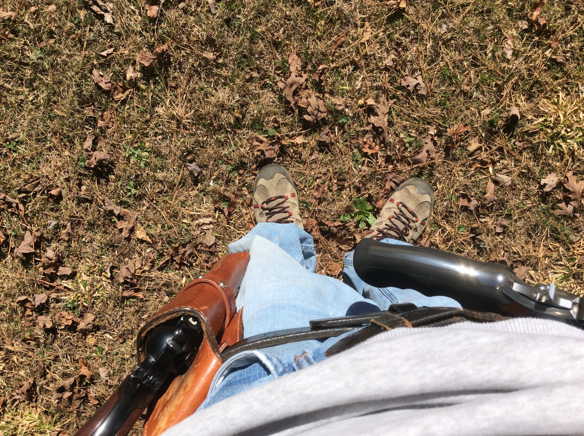 ruger SBH on the left and Colt Anaconda on right as cross draw.jpg