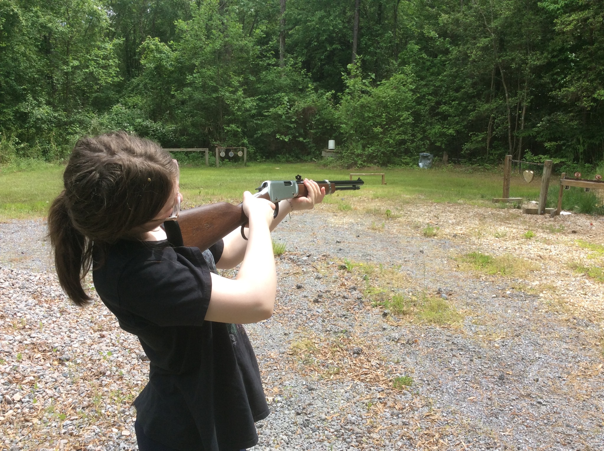 Macie's first shots with the Henry Evil Roy 22.jpg