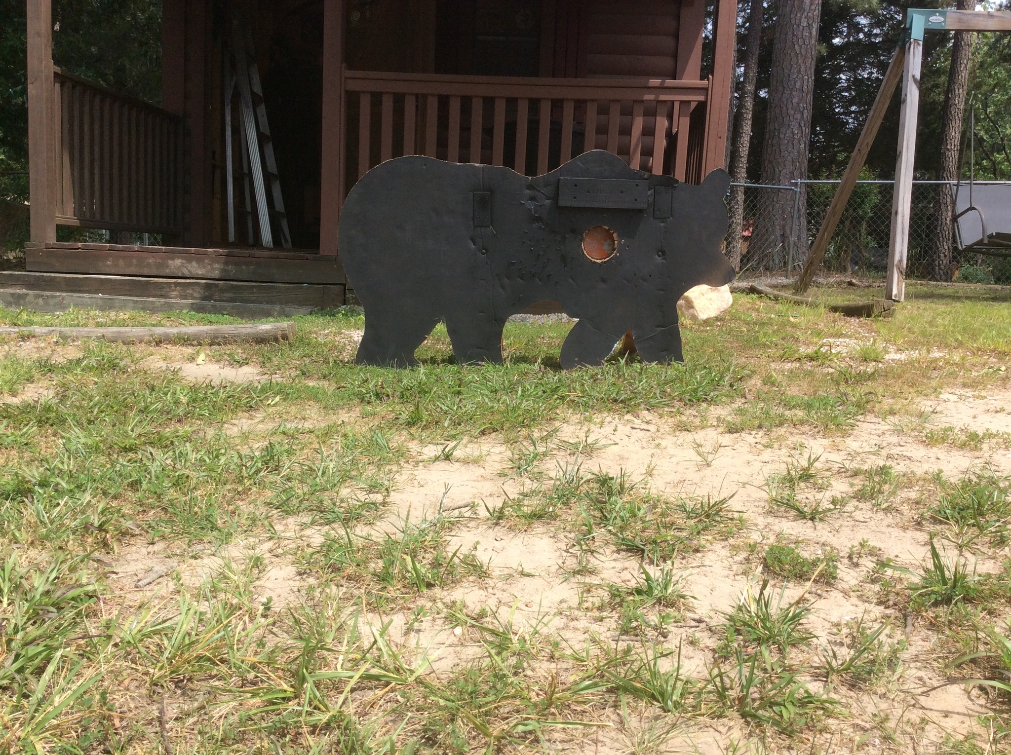 ol' Mr Bear back in shape for more range fun.jpg