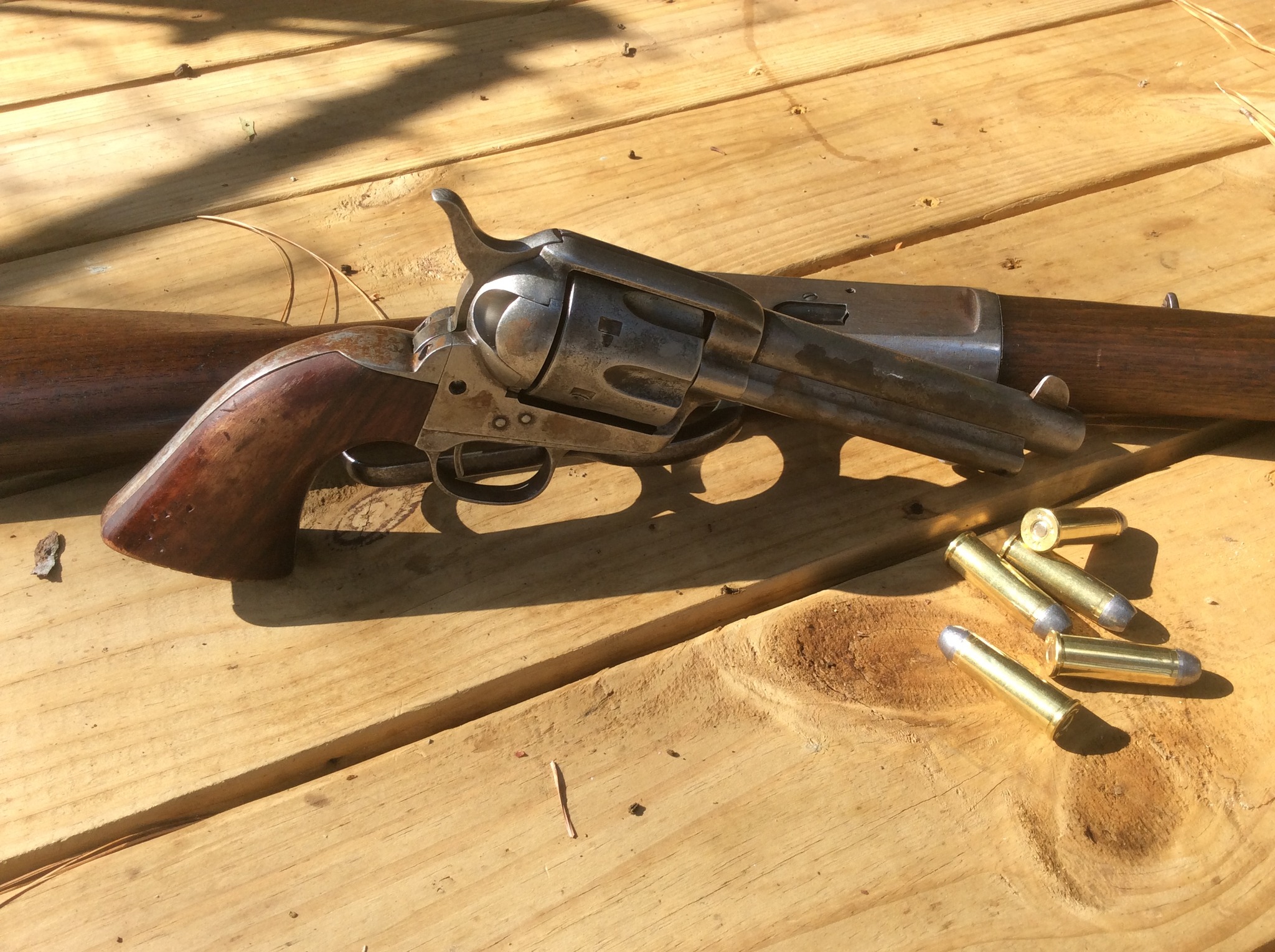 more patina work on the cimarron 44-40 revolver.jpg