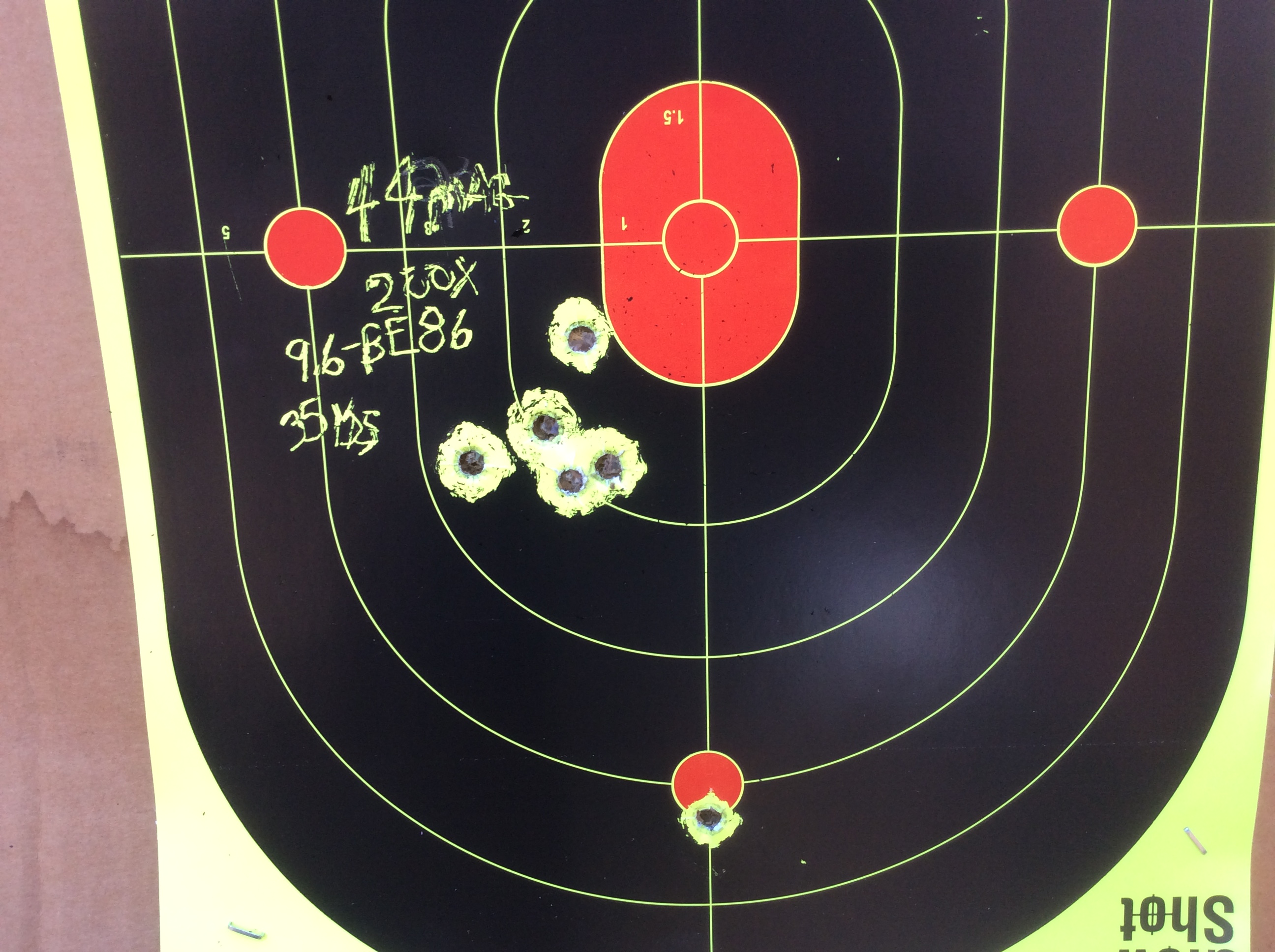 Nice mid level 44 Mag load shots with 1873 Winchester