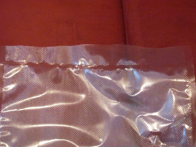one end of bag sealed