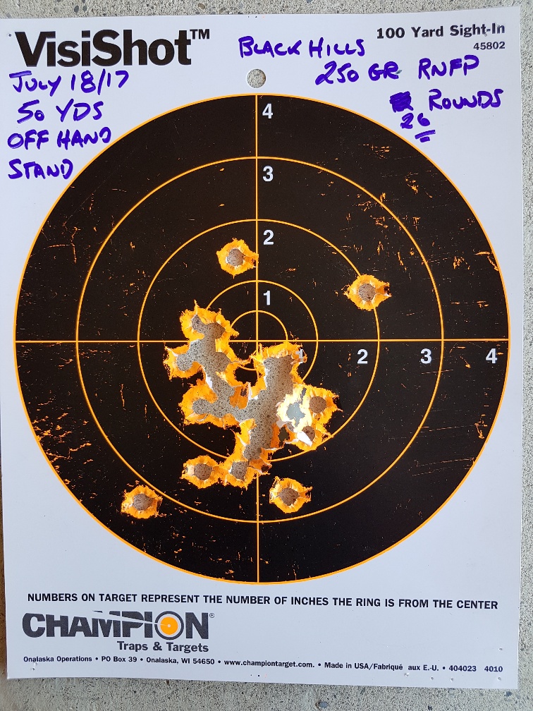 50 yds off hand standing
